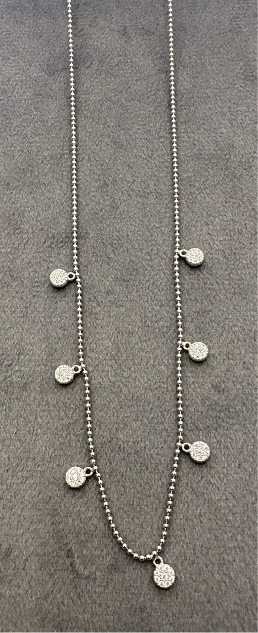 Silver Discs Necklace