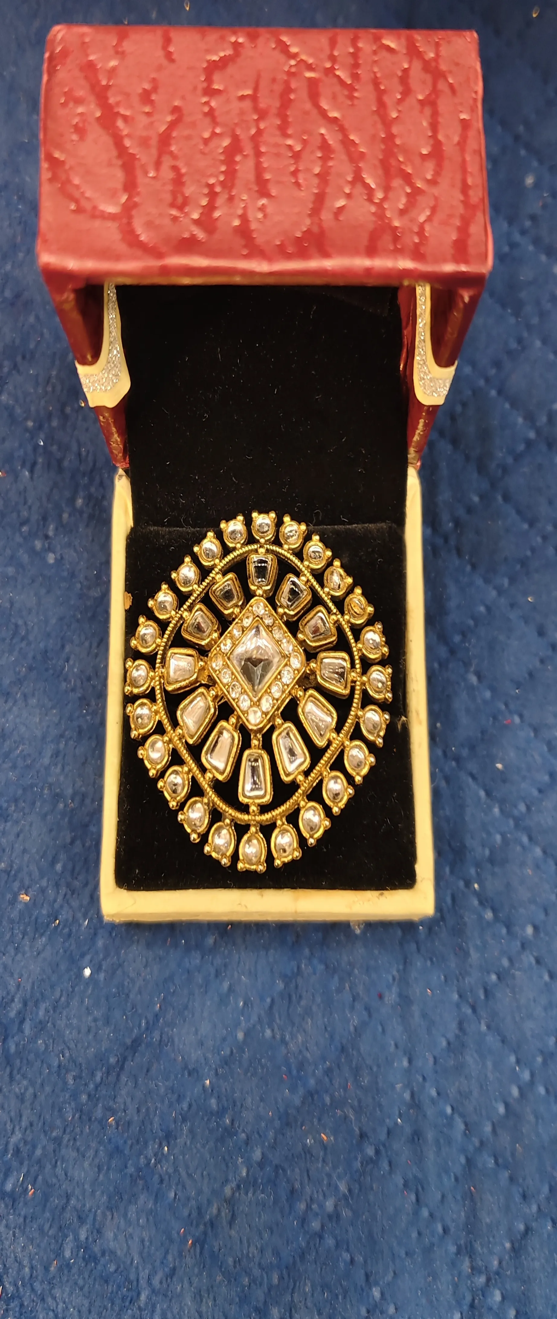 Gold Plated Traditional Pendant Kundan view 2