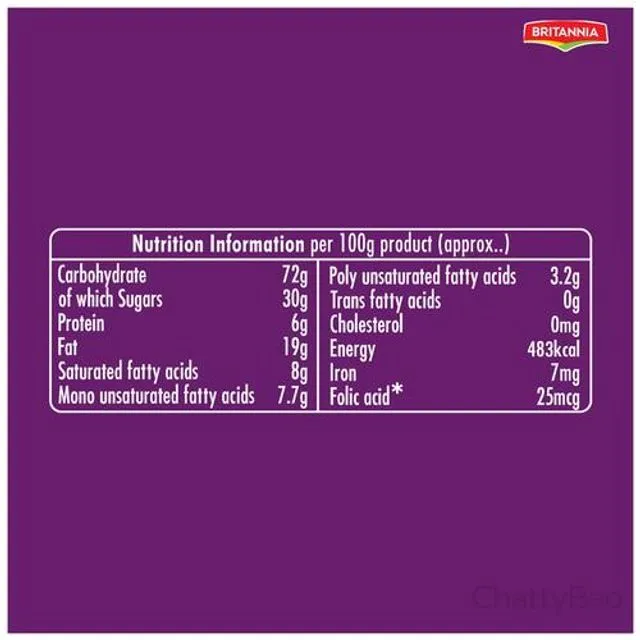 Britannia Tiger Krunch Chocochip Biscuit Rs 5 view 3