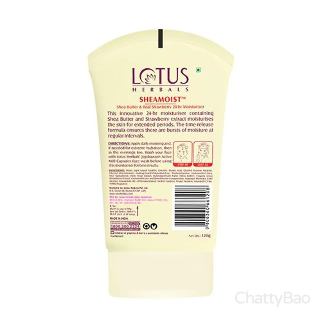 Lotus Herbals Sheamoist 24 Hrs Moisturiser 120 g view 2