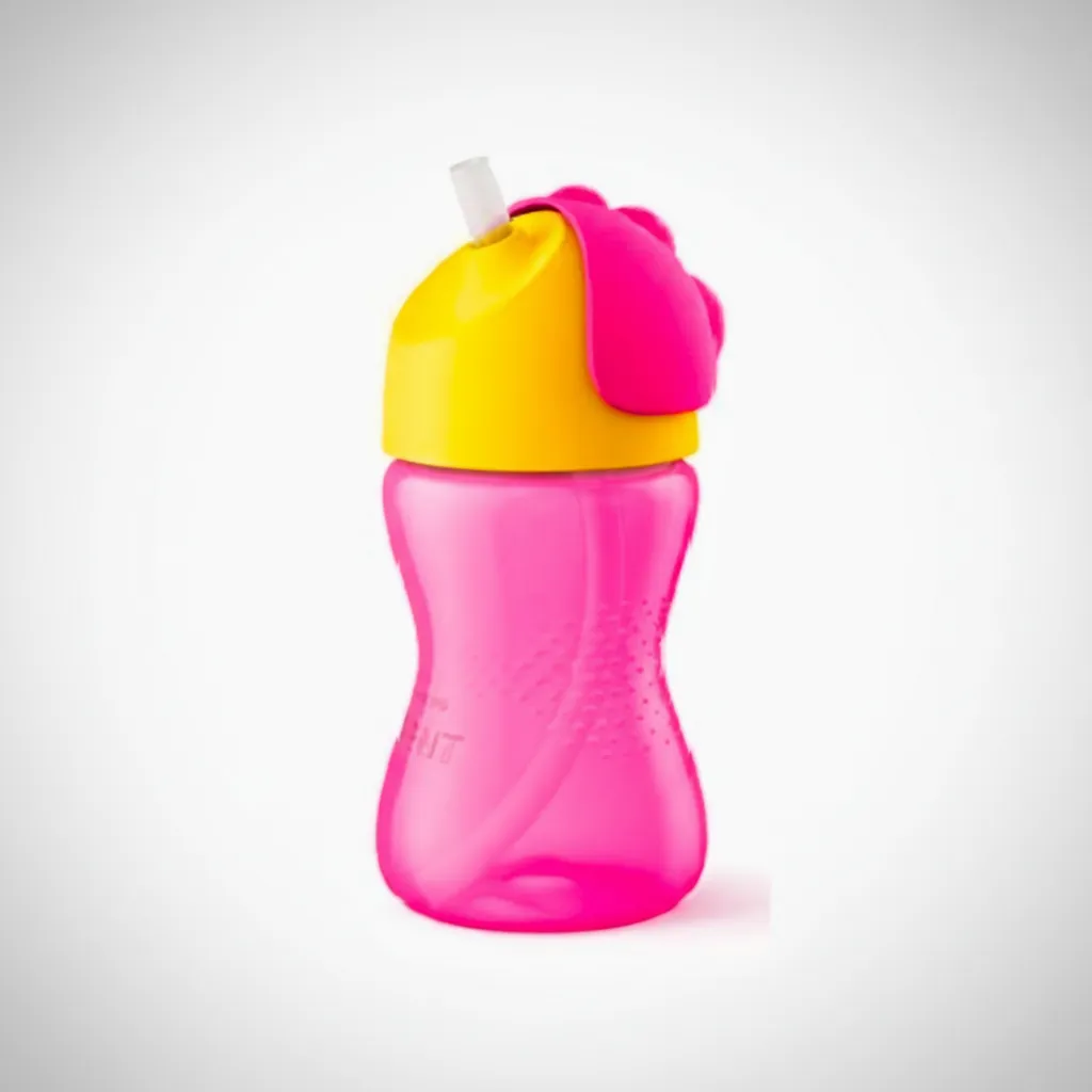 Philips Avent My Bendy Straw Cup 300ml/10oz (12M+) (Assorted)Pink view 2