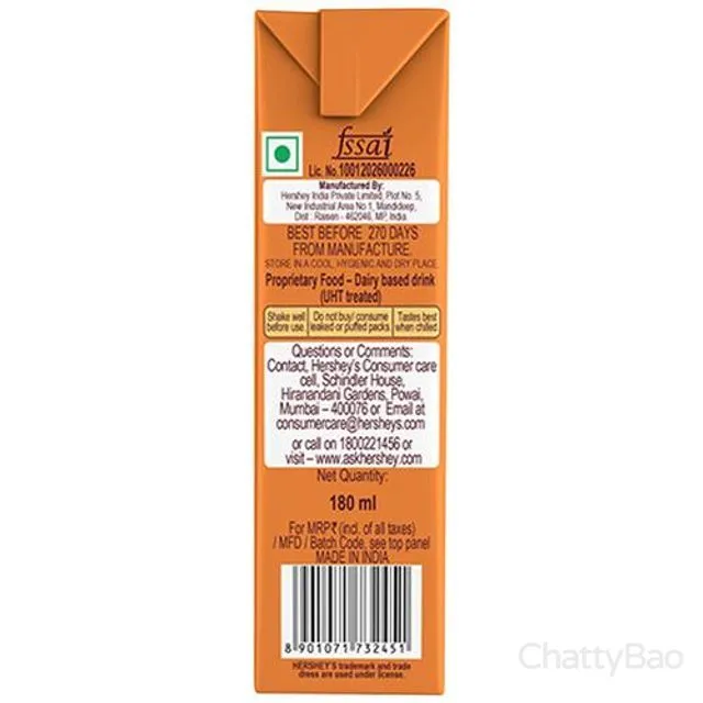 Hersheys Almond Flavor Milkshake 180 ml view 2