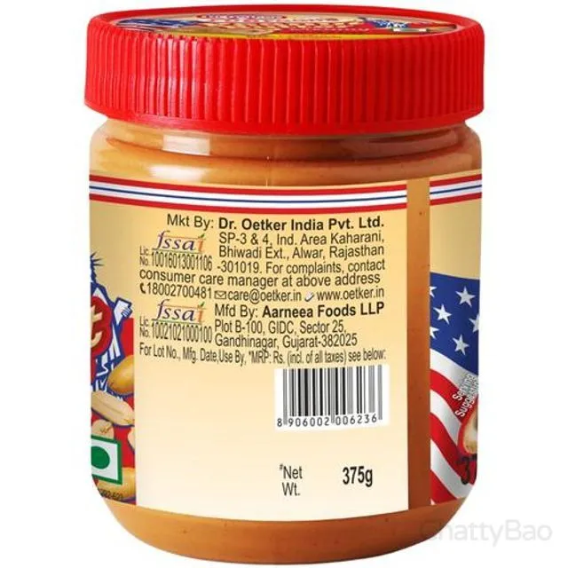 Dr. Oetker Fun Foods Peanut Butter - Creamy 375 g view 2