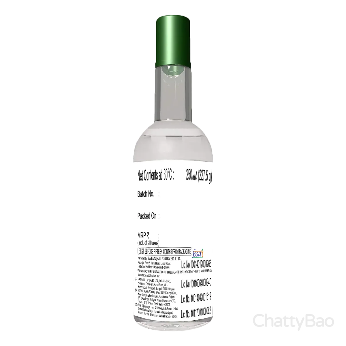 Patanjali Virgin Coconut Oil Bottle 250 ml view 2
