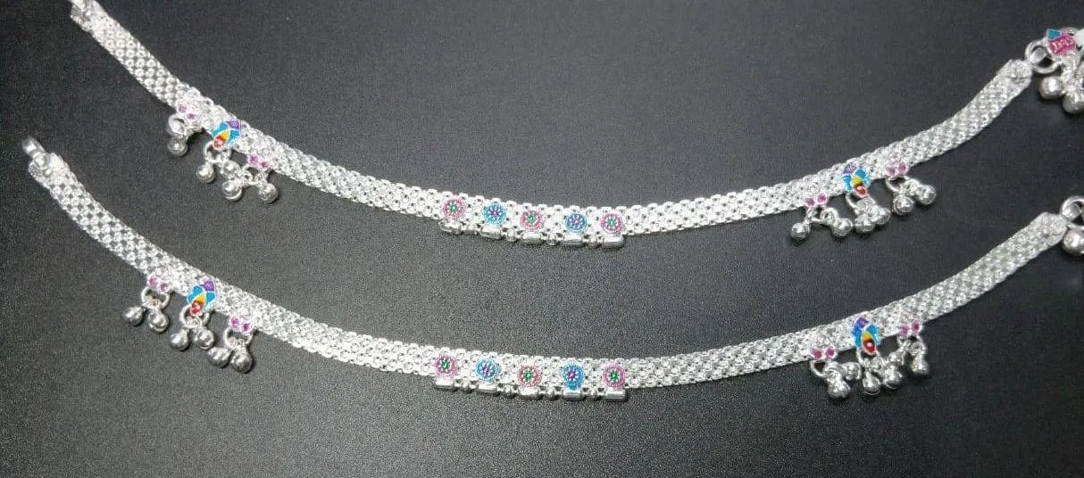 Silver Anklet with Charms (AVAL-63) view 2