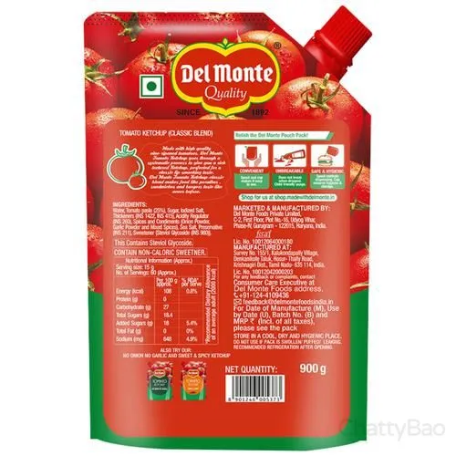 Del Monte Tomato Ketchup Pouch 900 g view 2