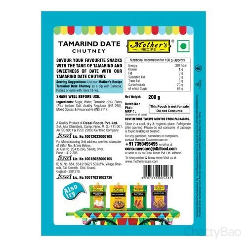 Mother's Recipe Tamarind Date Chutney 200 g view 2
