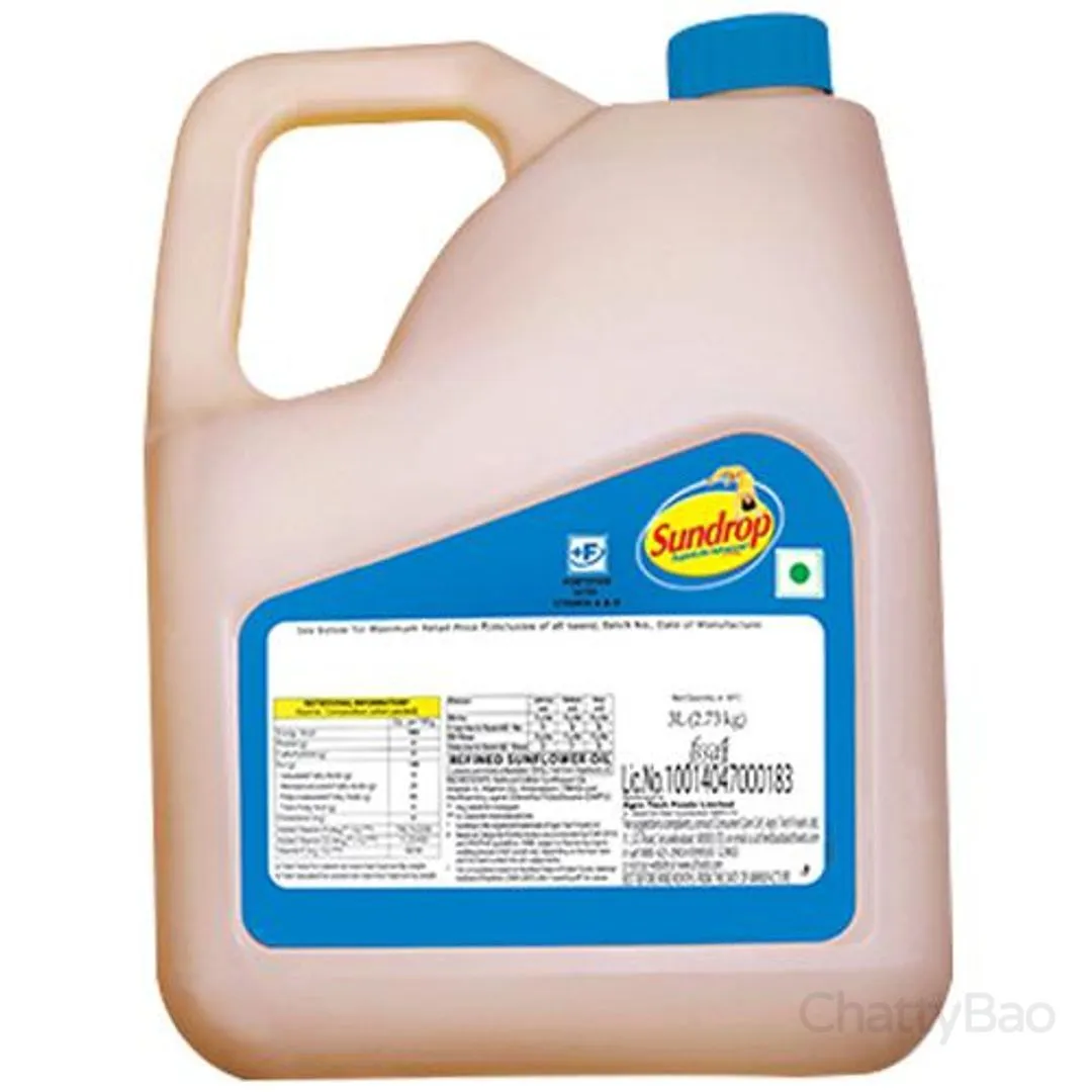 Sundrop Super Lite Advanced Sunflower Oil Jar 3 L view 2
