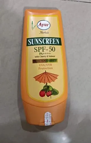 Ayur SPF 50 Herbal Cherry Sunscreen Lotion 100 ml view 3