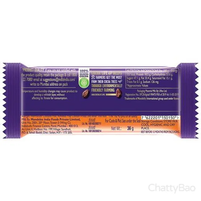 Cadbury Dairy Milk Roast Almond Chocolate Bar 36 g view 2