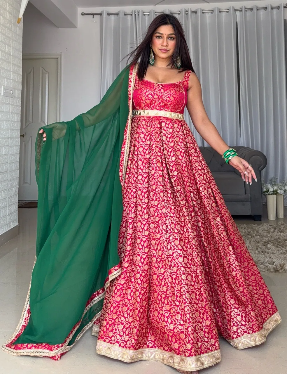 ‘Zarisha’ Anarkali - Pink