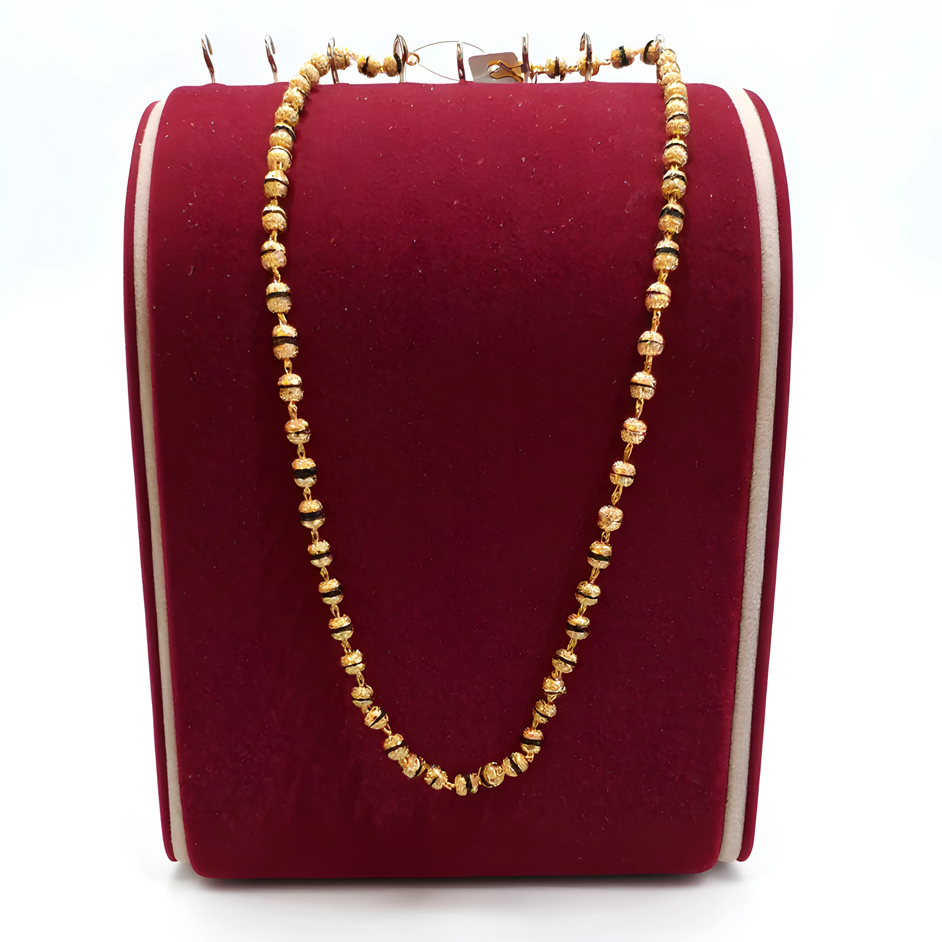 Gold Bead Necklace view 2