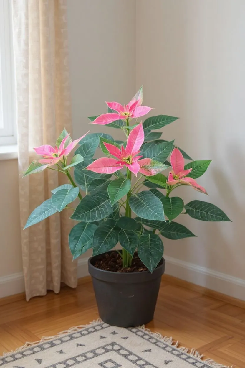 Potted Poinsettia view 3