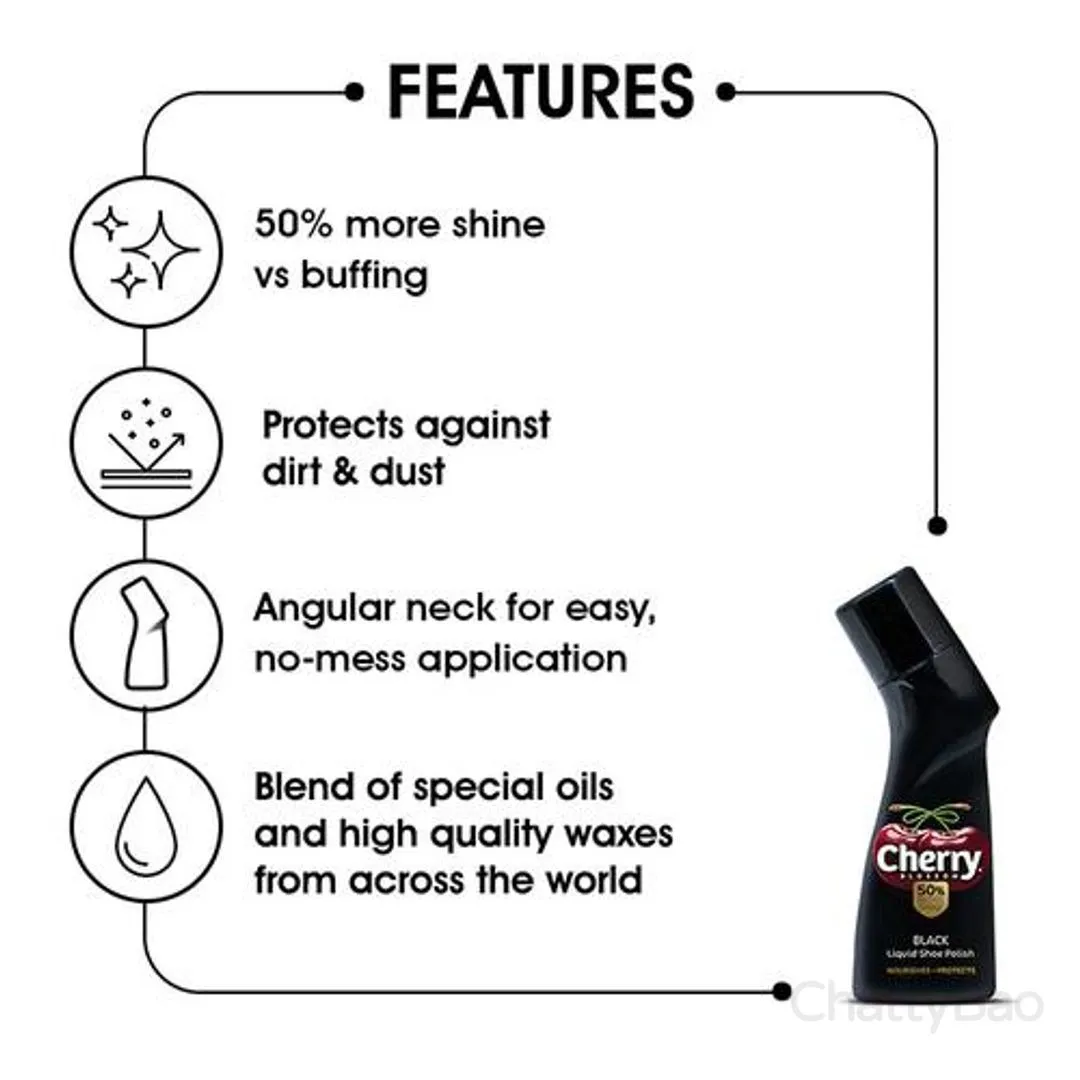 Cherry Blossom Liquid Wax Polish Black 75 ml view 3