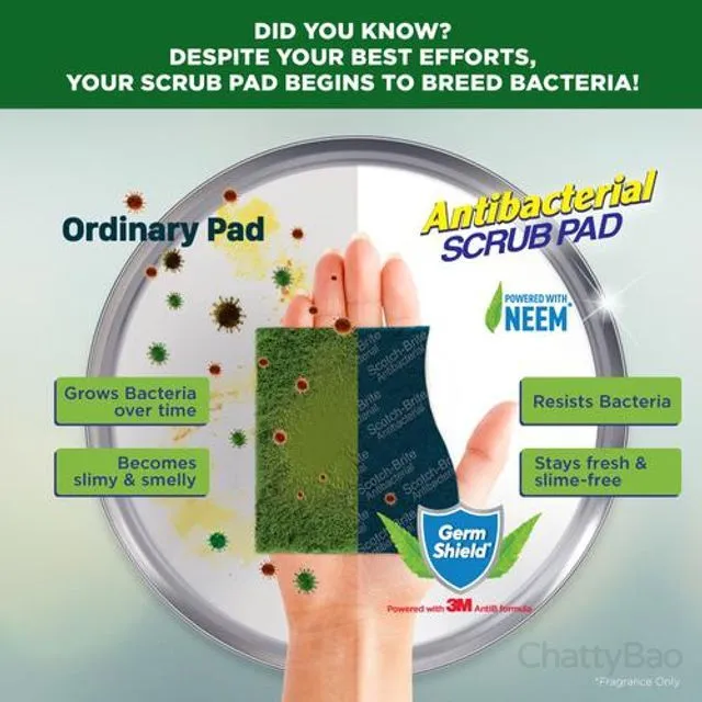 Scotch Brite Scrub Pad - Anti- Bacterial 3 Pieces view 3