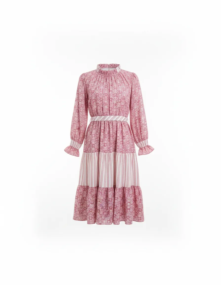 Girls Tiered Floral Dress view 2