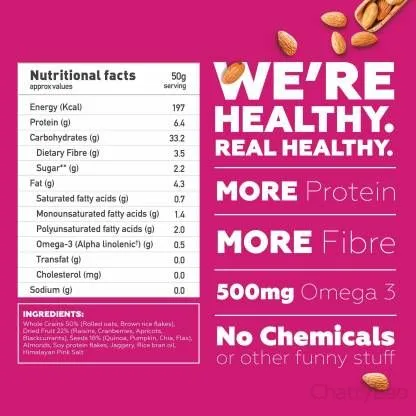 Yoga Bar Breakfast Muesli - 91% Fruit Nuts & Seeds 400 g view 5