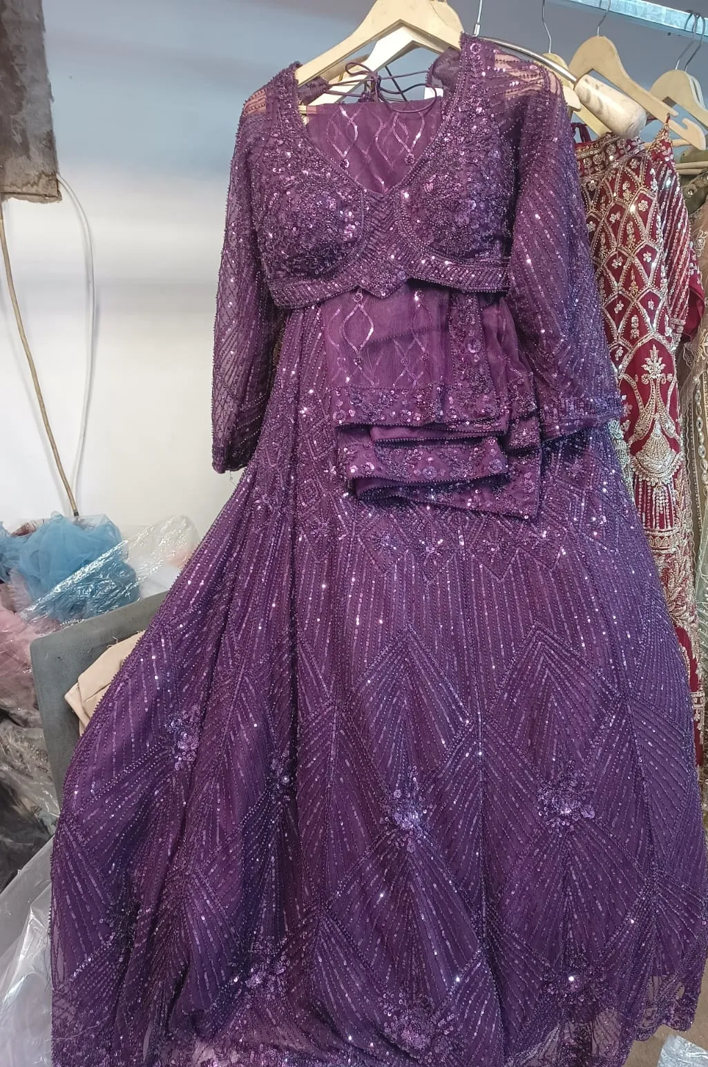 Embroeded Lehenga view 2