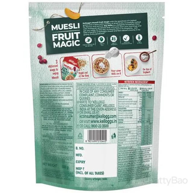 Kelloggs Muesli - With 22% Fruit Magic 500 g view 2