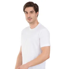 Jockey T-Shirt Round Neck Half Sleeve White view 2