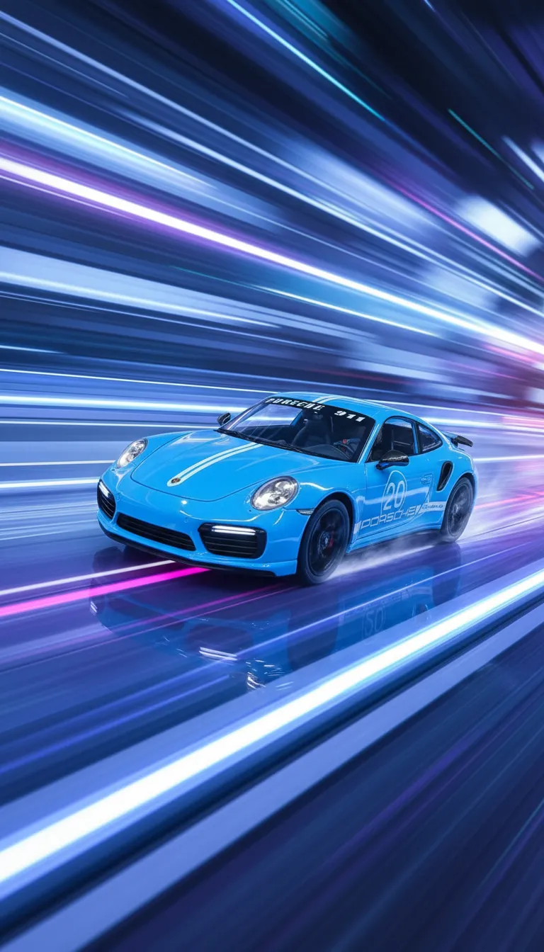 Blue Diecast Model Car Porsche 20 Scale 1:24