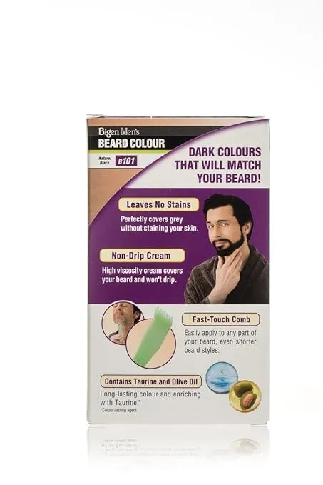 Bigen Mens Beard Colour Natural Black B101 1 Piece view 3