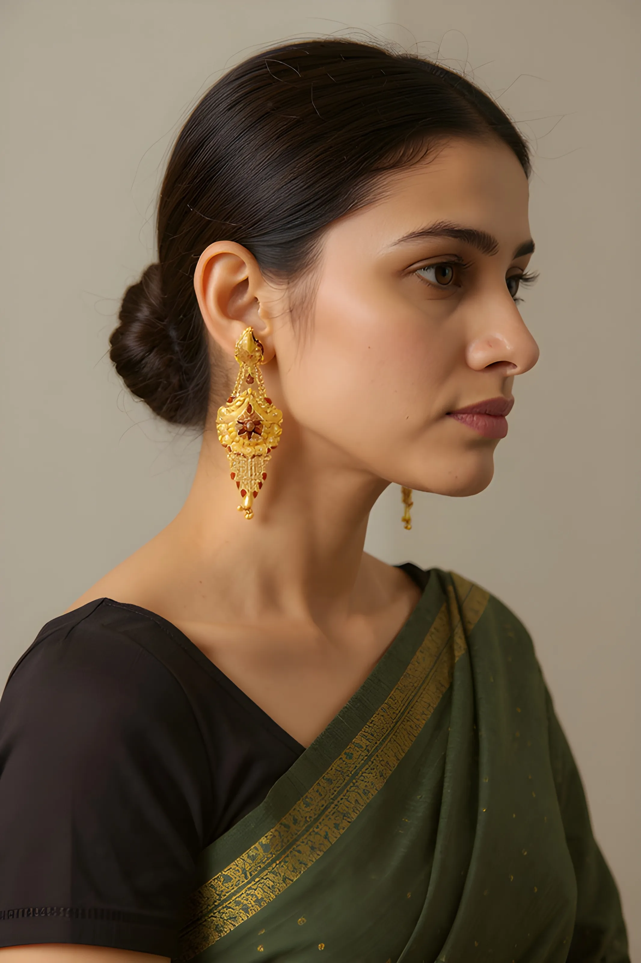 Tridev Jewellers Gold Earrings ✨ view 2