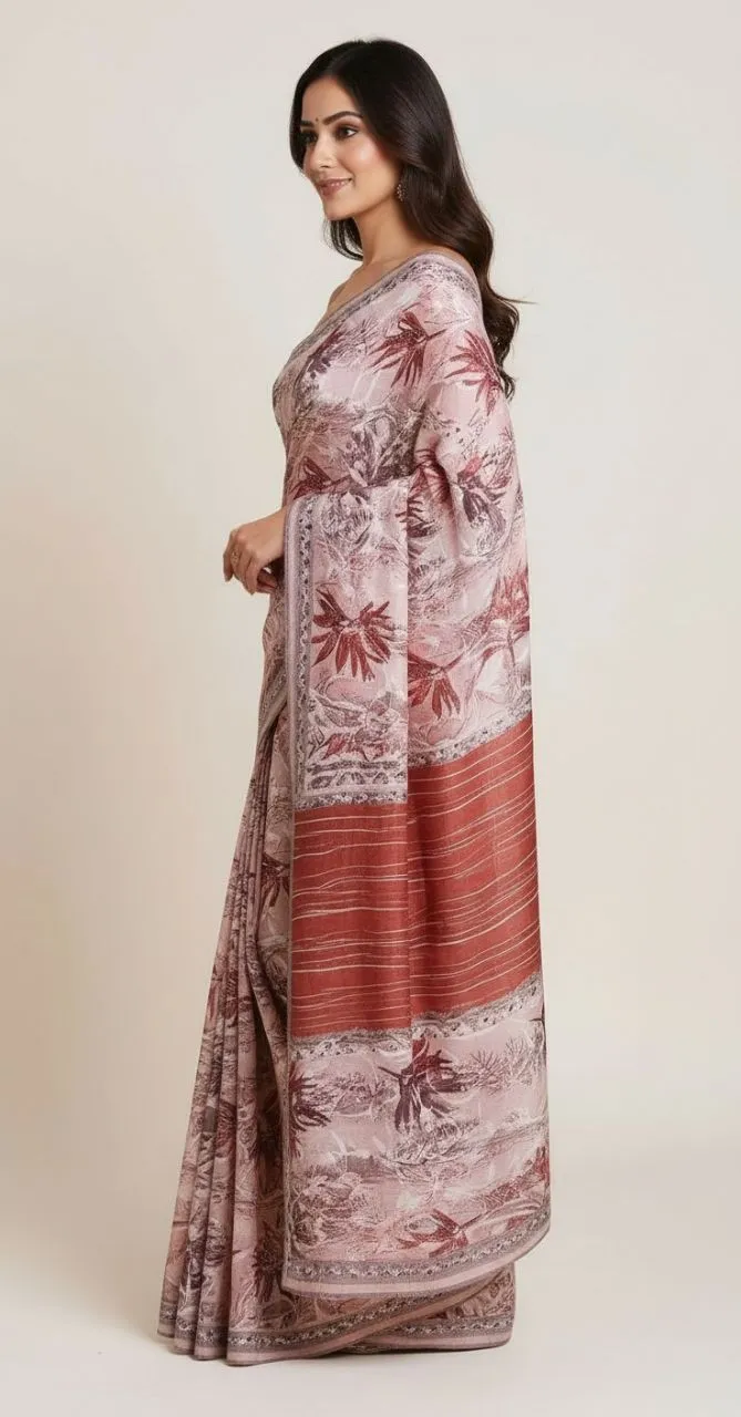 Floral Printed Saree view 5