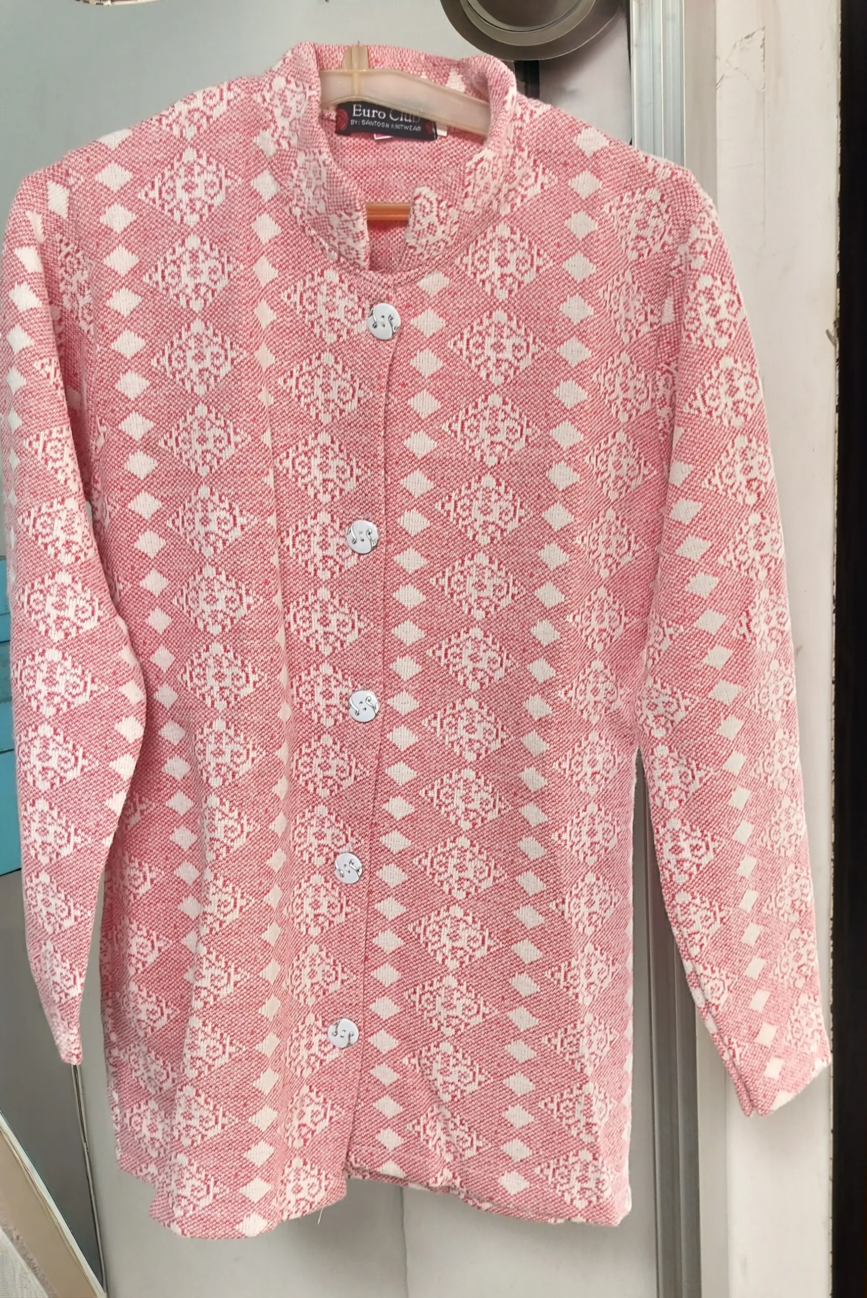 Euro Club Pink Patterned Sweater view 2