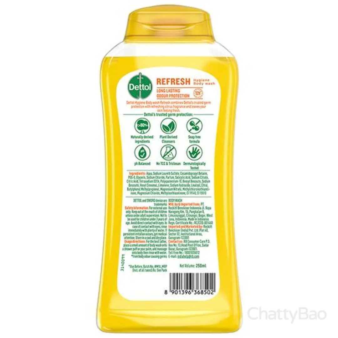 Dettol Refresh Hygiene Body Wash 250 ml view 2