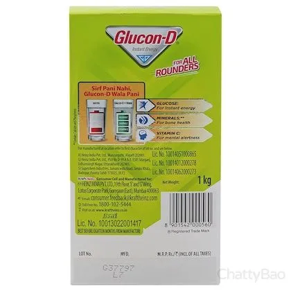 Glucon D Instant Energy Drink - Nimbu Pani 1 Kg view 2