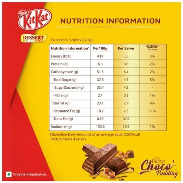 Nestle Kitkat Dessert Delight Coated Wafer - Divine Choco Pudding 50 g view 3