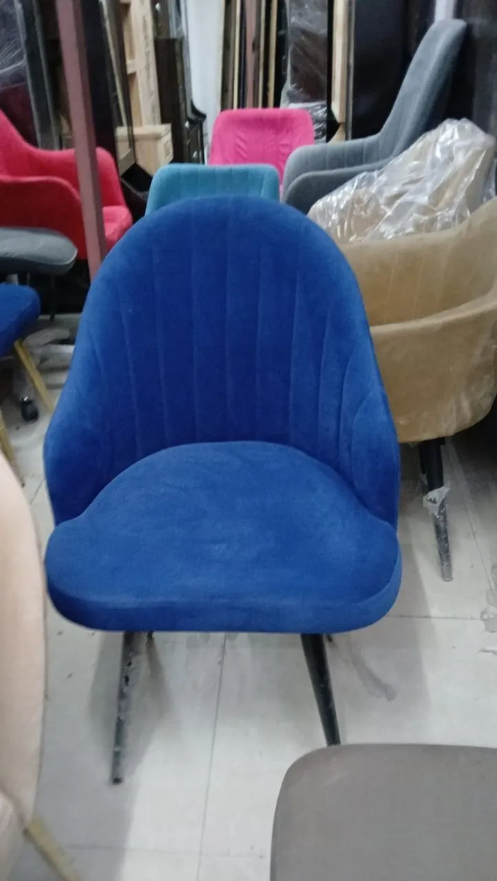 Modern Velvet Chair view 3