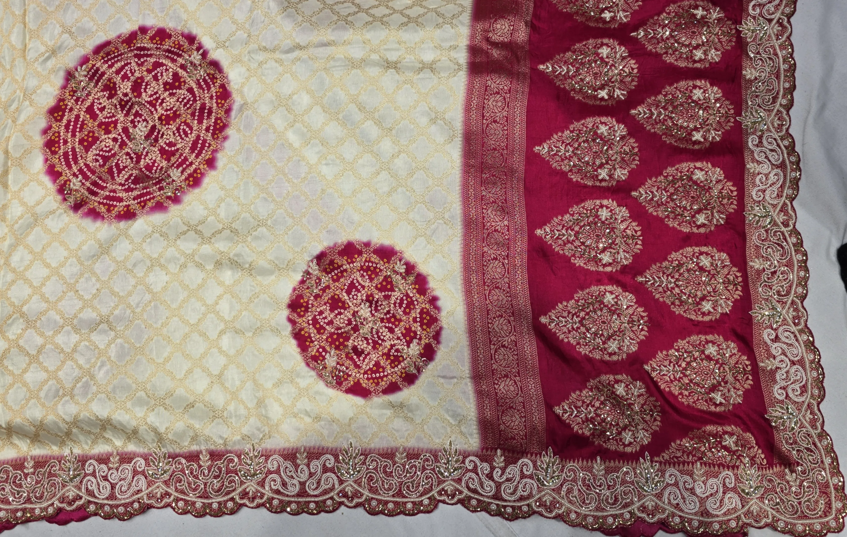 Designer Embroidered Saree view 3