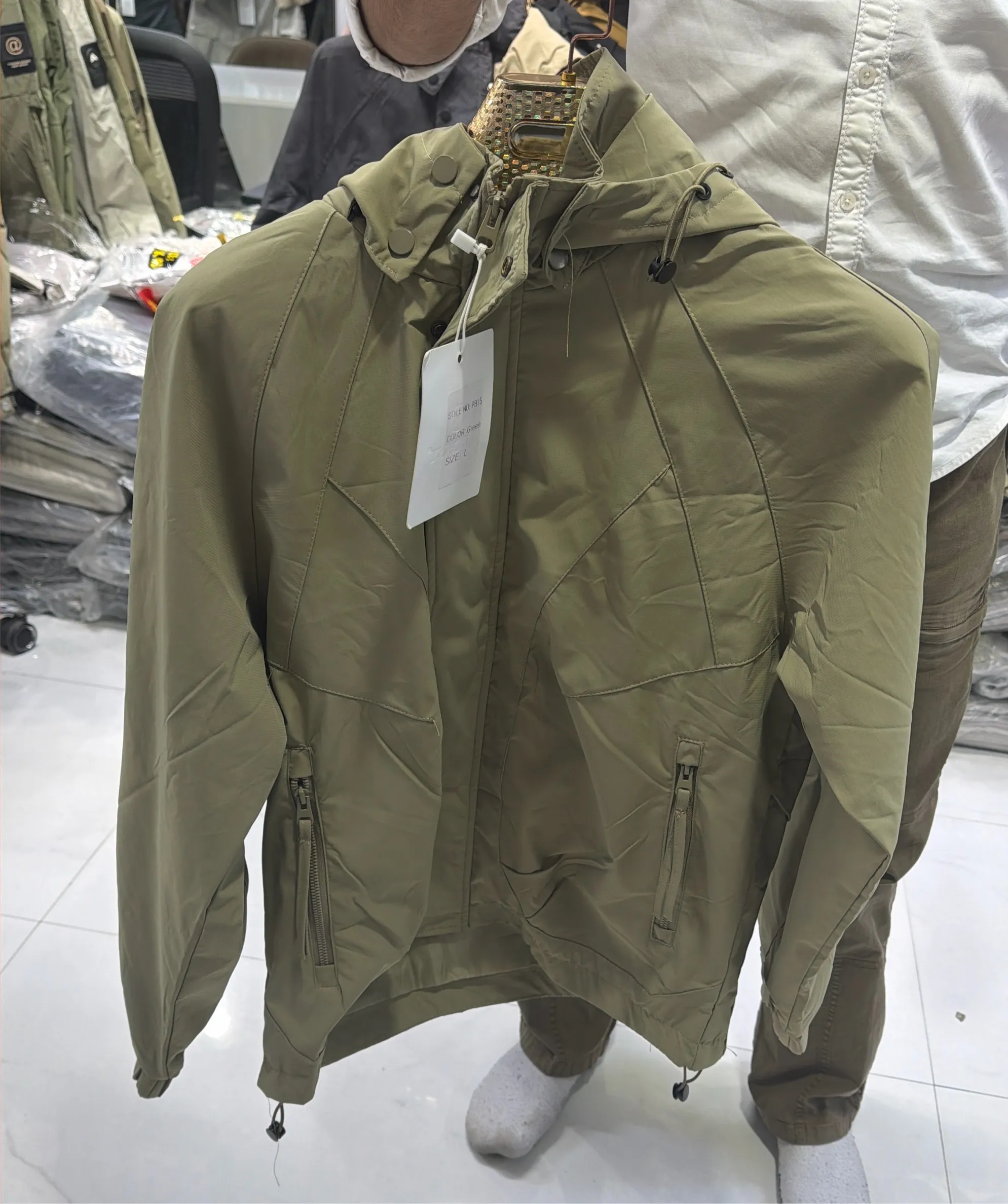 Olive Hooded Jacket view 2