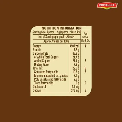 Britannia Nutri Choice Oats Choco & Almond Cookies 100 g view 2