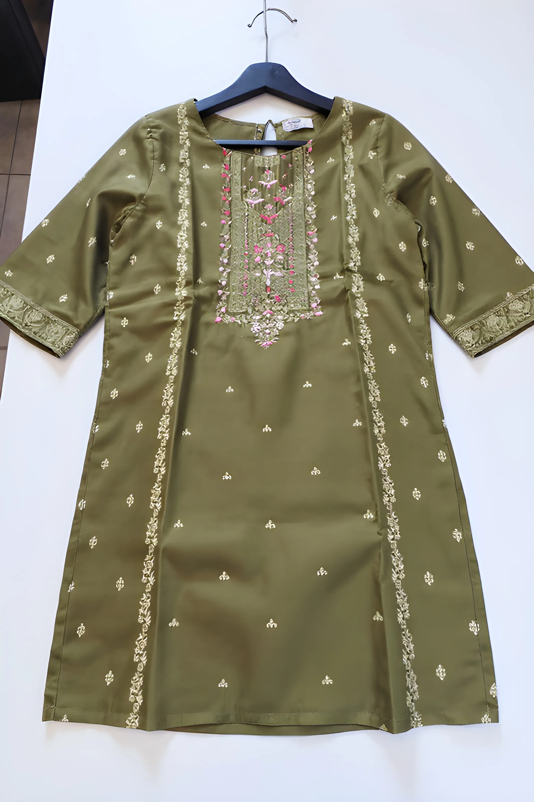 Embroidered Silk Salwar Kameez view 2