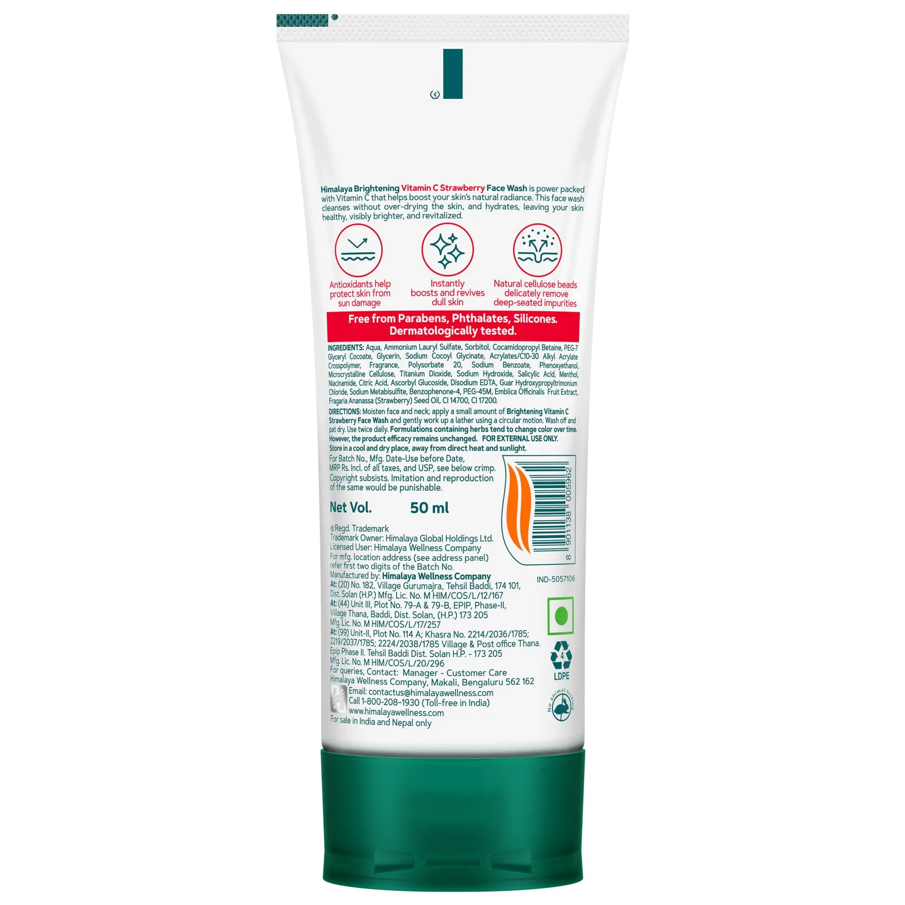 Himalaya Vitamin C Strawberry Face Wash 50 g view 2