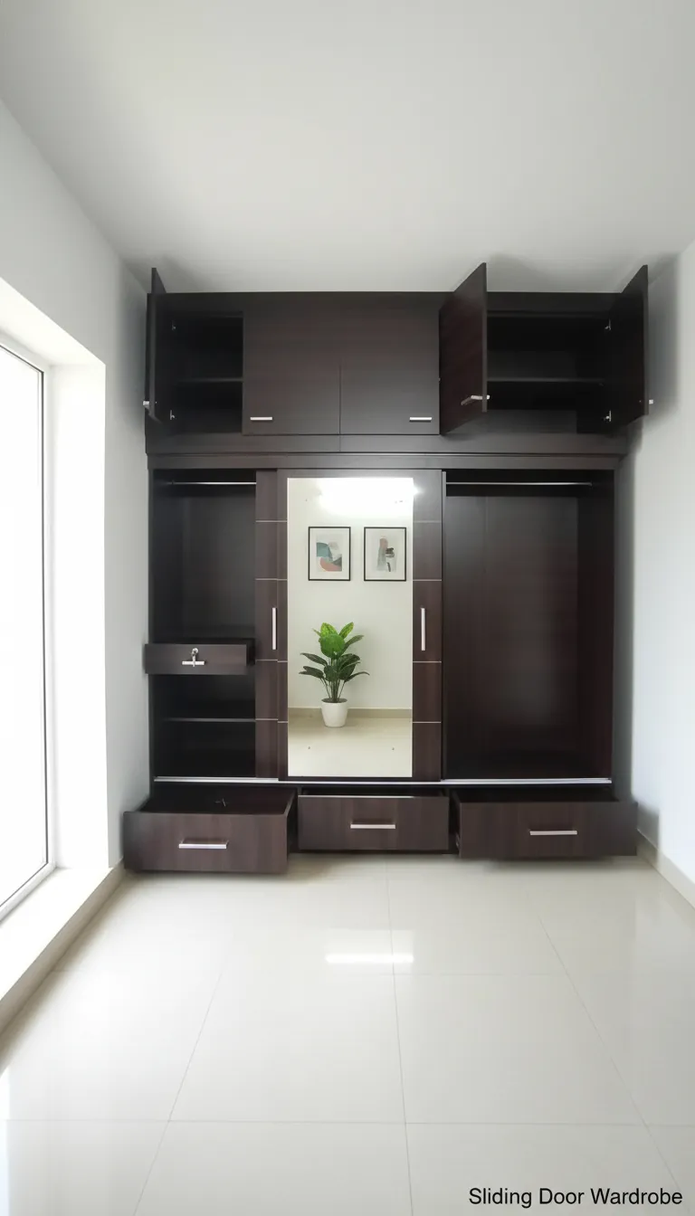 Modern Wooden Wardrobe view 4