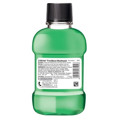 Listerine Mouthwash Liquid Fresh Burst 80 ml view 3