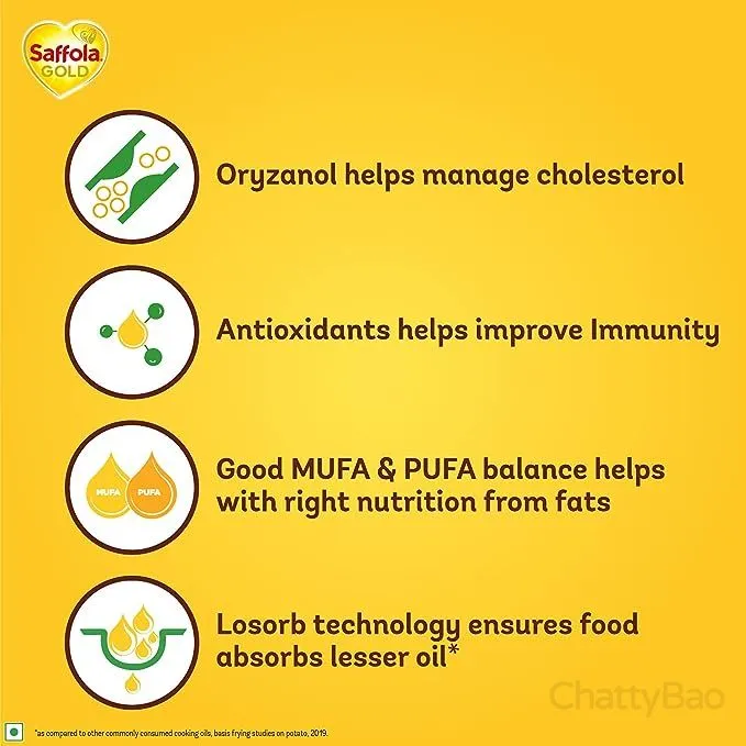 Saffola Gold Refined Cooking Oil 5 L view 4