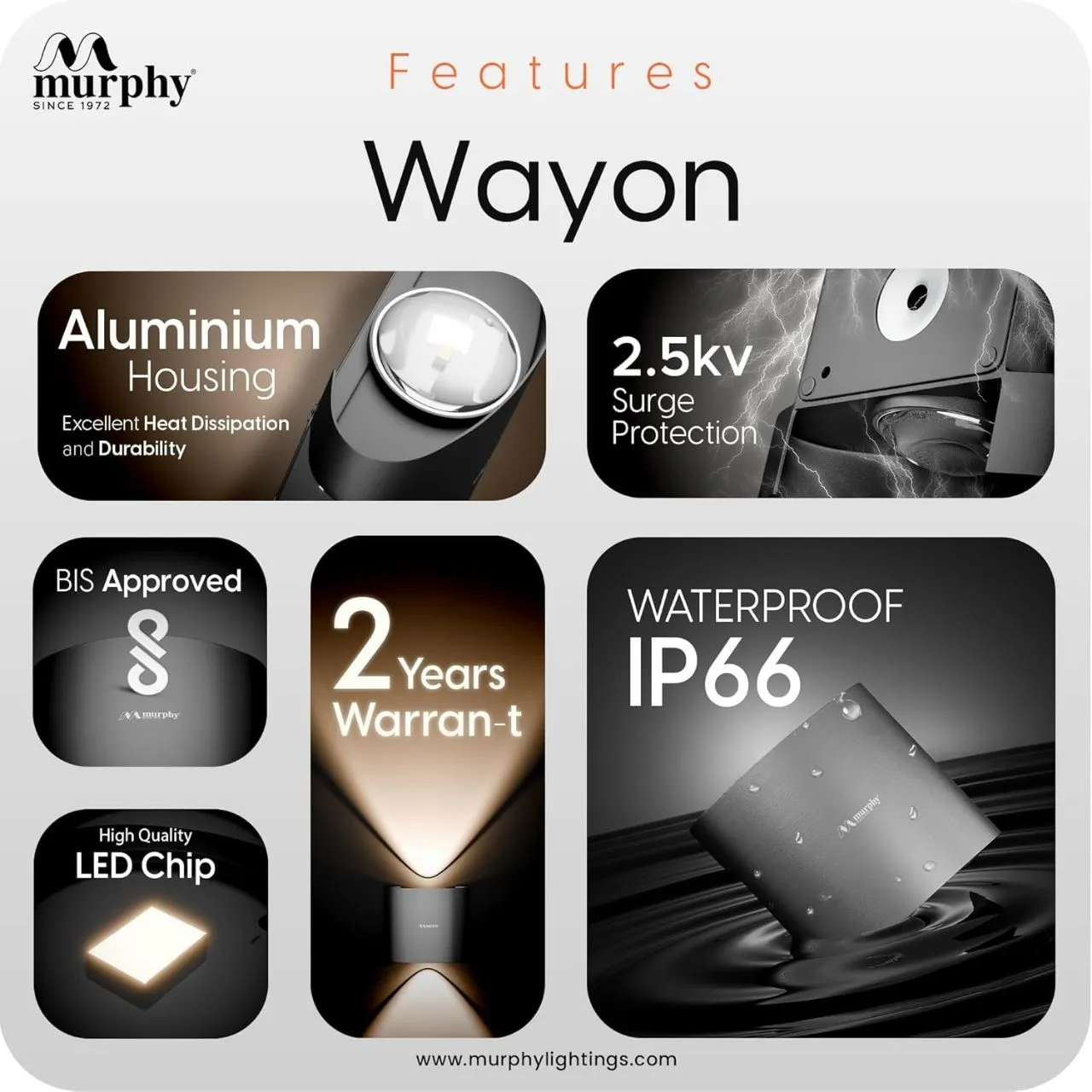 Murphy LED Wall Light view 2