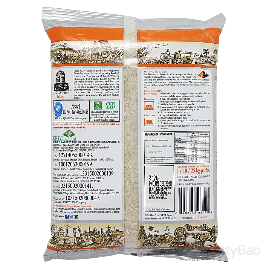 India Gate Basmati Rice - Tibar 1 Kg view 2