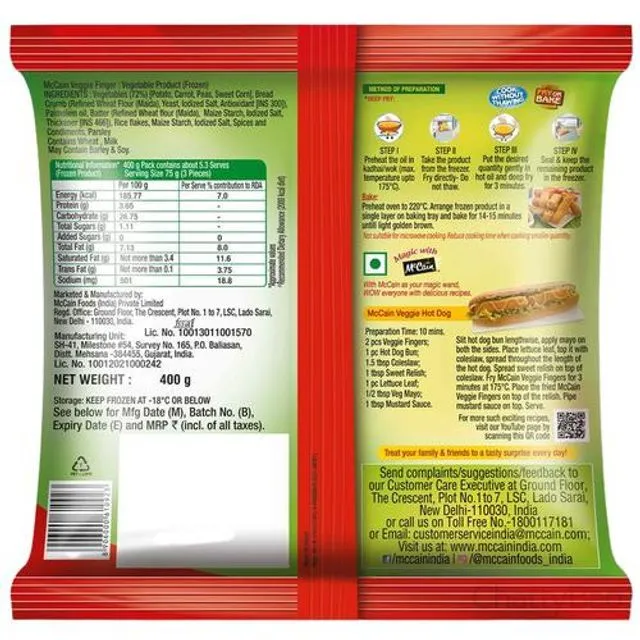 McCain Veggie Fingers 400 g view 2