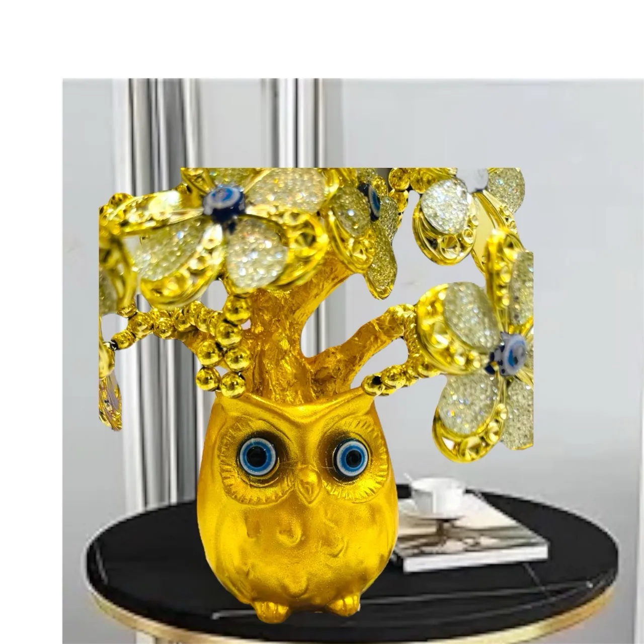 Golden Evil eye Owl Decor view 3