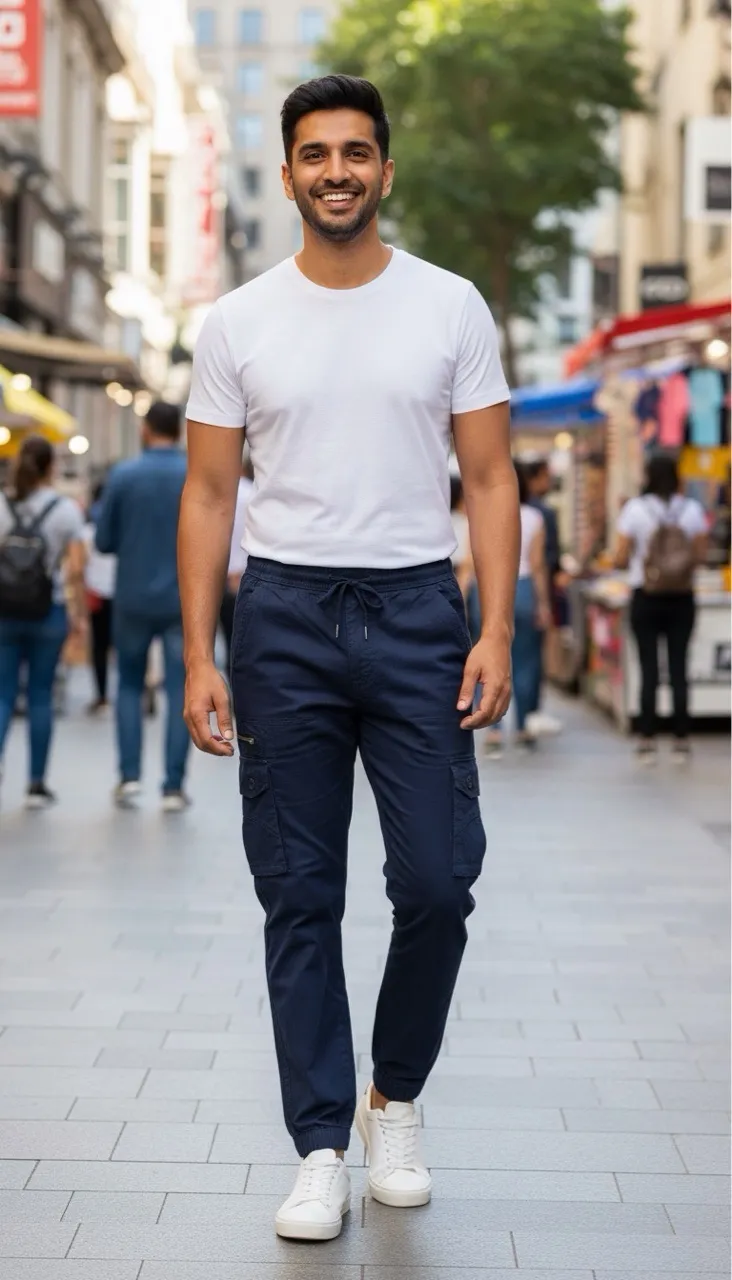 Mens Cargo Jogger Pants view 3