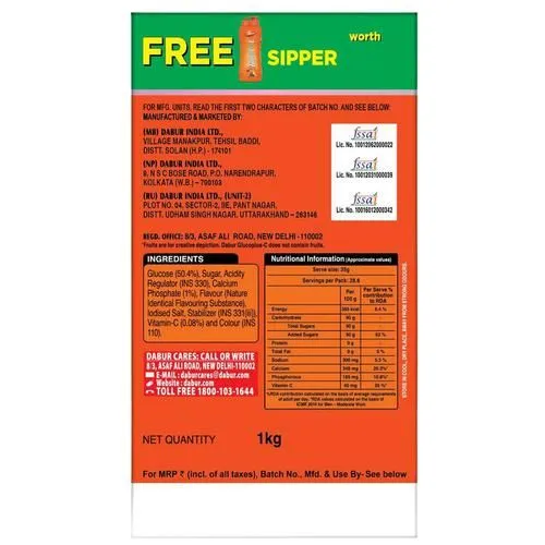 Dabur GlucoPlus C Glucose - Orange 1 Kg view 2