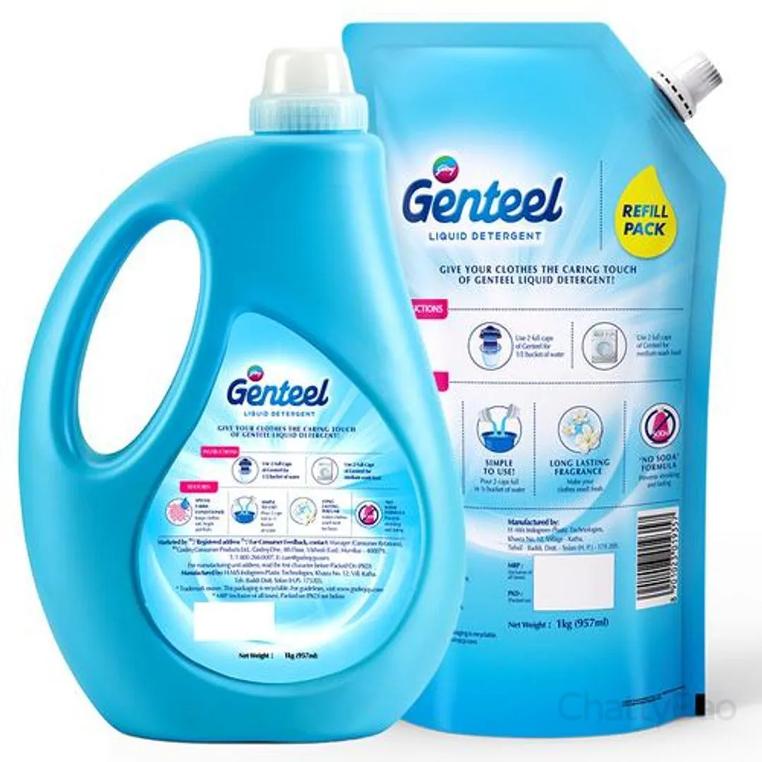 Genteel Liquid Detergent - Top & Front Load 2 Kg (Pack of 2) view 2