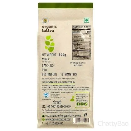 Organic Tattva Organic Moong Dal Yellow Split 500 g view 2