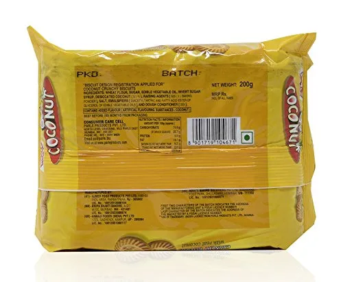 Parle Crunchy Biscuits Coconut 200 g view 2